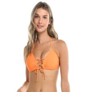 New BODY GLOVE Women Smoothies BABY LOVE Solid Molded Push Up Bikini Top Loquat